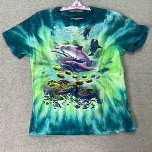 Mighty Fine Tie Dye Ocean creatures shirt
